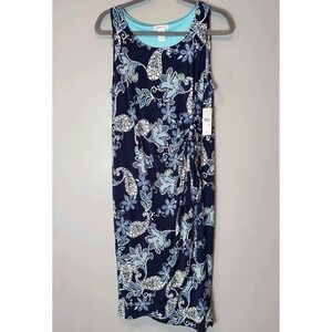 Vtg Y2K Robbie Bee Resort Maxi Dress Sz 2X Fairy Boho Faux Wrap Cottage Paisley